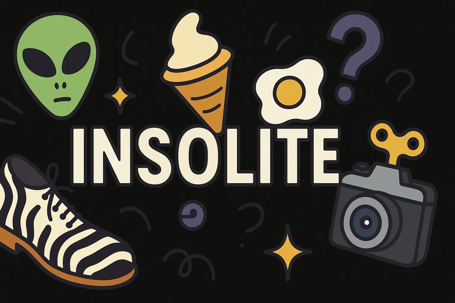 Insolite Benin Web TV logo with a modern design, featuring bold colors and dynamic typography.