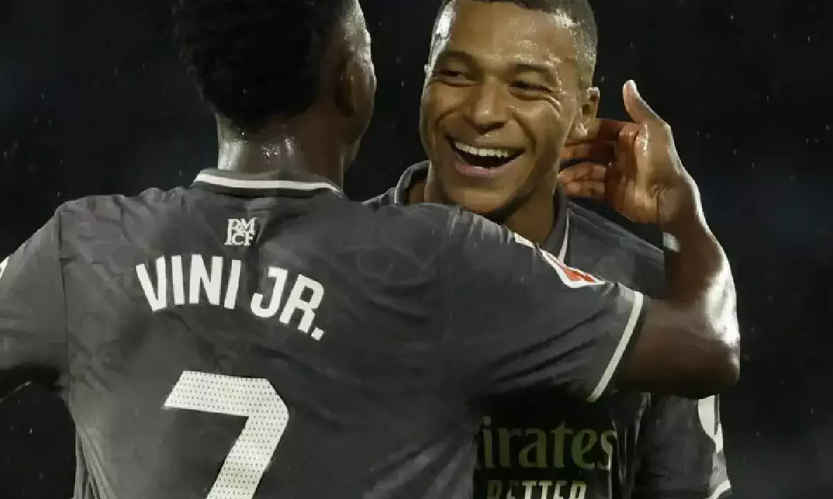Vinicius Jr et Kylian Mbappé sous le maillot du Real Madrid @Sipa_Lalo R. Villar