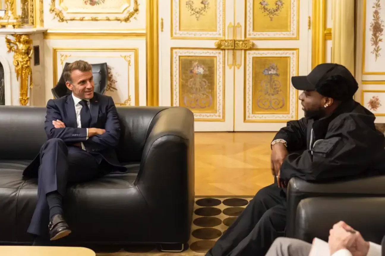 Davido et Emmanuel Macron