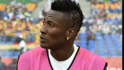Le Ghanéen Asamoah Gyan lors de la CAN 2017.