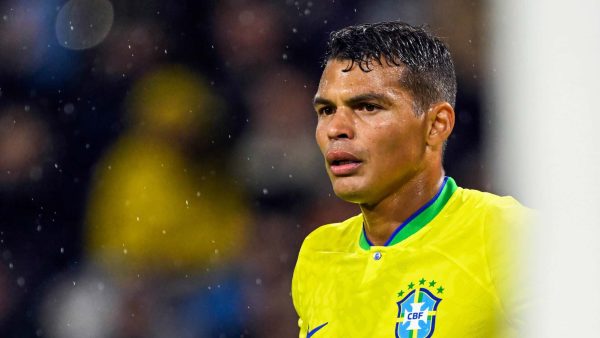 Thiago Silva lors d'un match avec le Brésil
