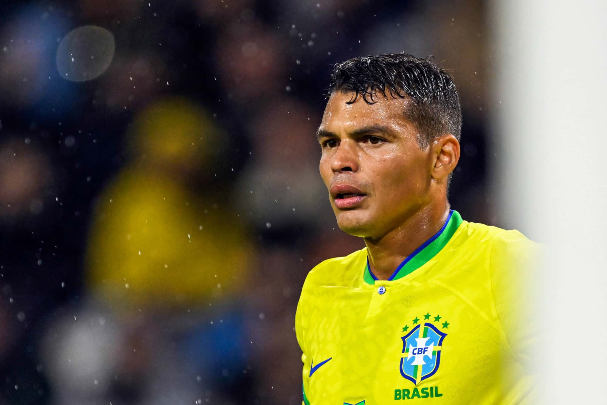 Thiago Silva lors d'un match avec le Brésil