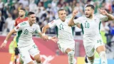 Des joueurs algériens célèbrent leur but