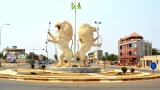 Statue deux lions Ã  Lomé
