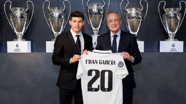 Fran Garcia et Florentino Perez, président du Real Madrid