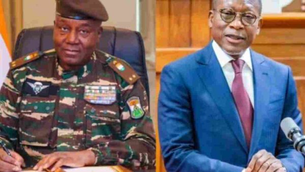 Abdourahamane Tchiani du Niger et Patrice Talon du BeÌnin