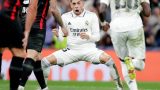 Fede Valverde célébrant son but contre Leipzig lors de la deuxième journée de la Ligue des champions édition 2022-2023