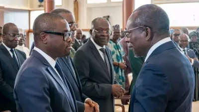 Patrice Talon et son dauphin Romuald Wadagni.