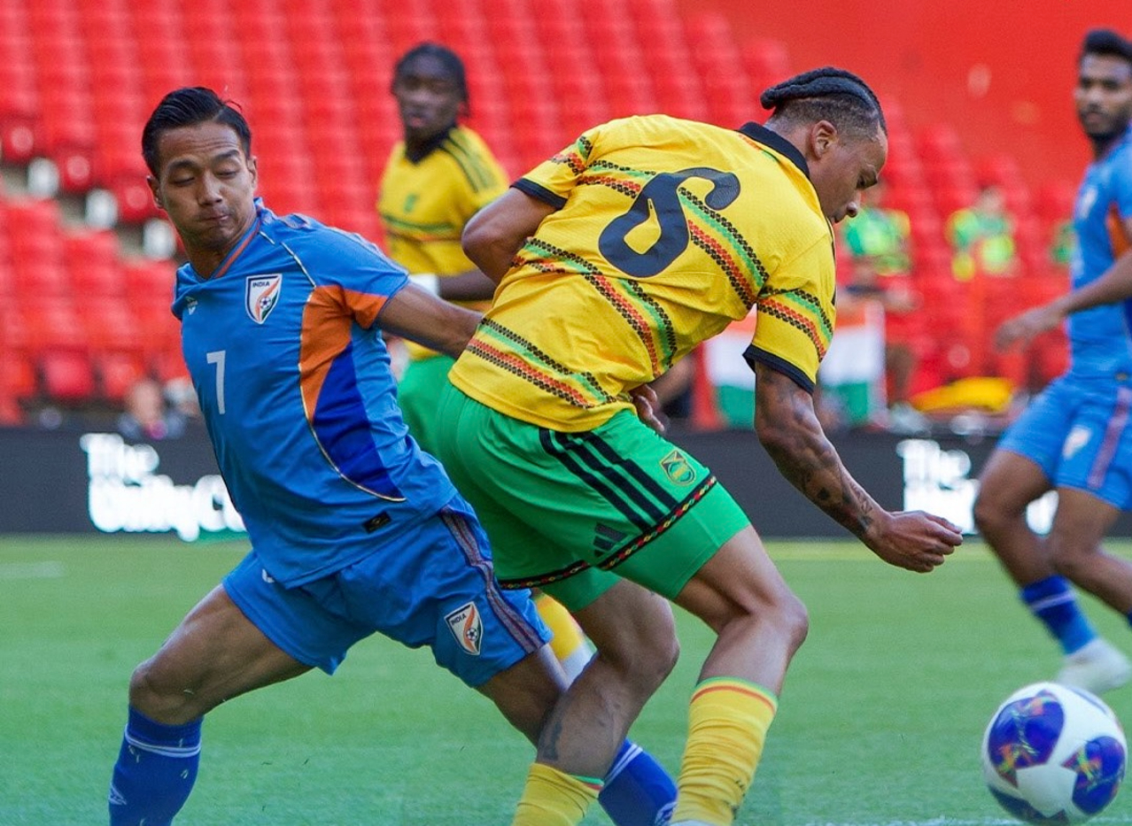 Des joueurs de la Jamaique et de l'Inde