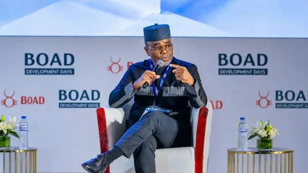 Luc Gnacadja, maire de la ville de Cotonou au forum BOAD Development Days 2026 à Lomé