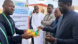 L’ingénieur sénégalais Momar Diouf en compagnie du président séngalais Diomaye Faye et du premier ministre nigérien Lamine Zeine