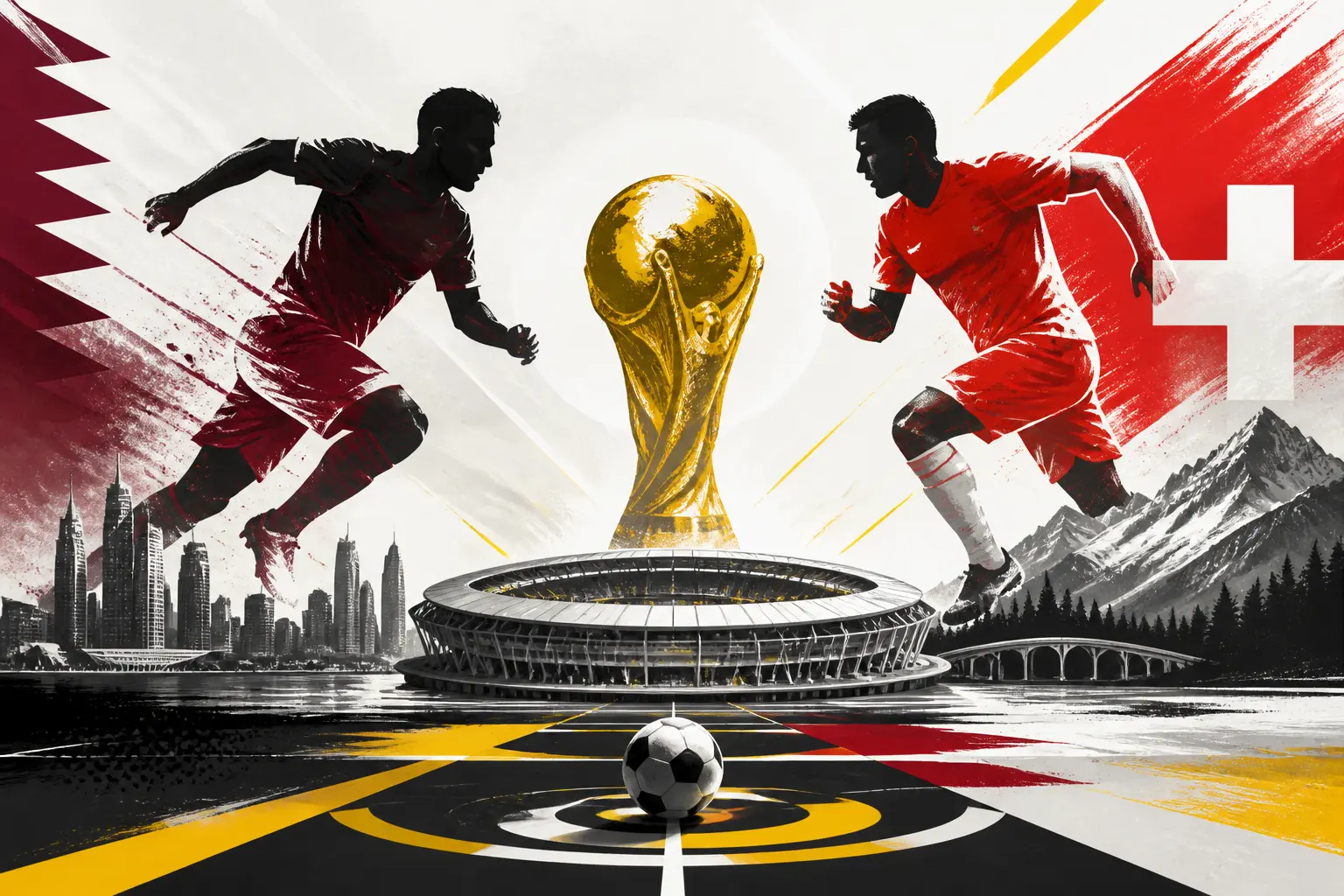 Illustration du match Qatar VS Suisse, le 13/06/2026 20:00, stade San Francisco Bay Area Stadium