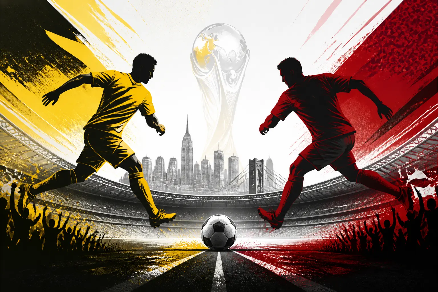 Illustration du match Brésil VS Maroc, le 13/06/2026 23:00, stade New York New Jersey Stadium