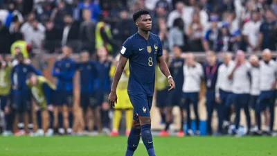 Aurélien Tchouaméni sous le maillot de l'équipe de France