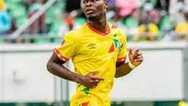 David Kiki sous le maillot béninois lors des éliminatoires de la coupe du monde contre Madagascar