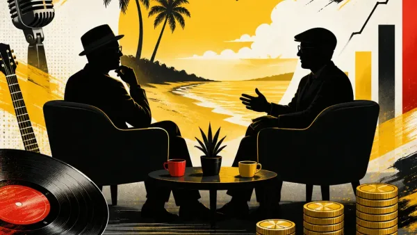 Illustration editoriale pour David et Jonathan évoquent leurs finances 40 ans après leur succès