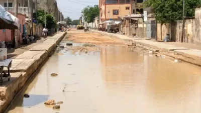 Chantier routier à l'abandon au Togo