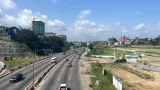 Une vue du boulevard De-Gaulle à Abidjan, depuis le pont Alassane-Ouattara