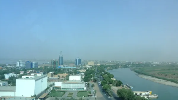 Vue aérienne de Khartoum et du Nil au Soudan
