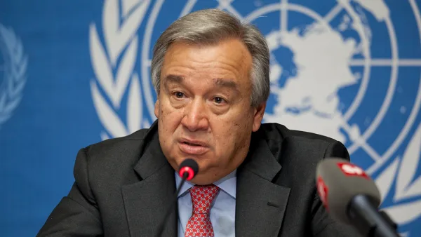 Le secrétaire général de l'ONU, AntÃ³nio Guterres