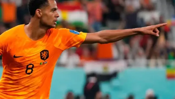 Cody Gakpo lors d'un match ave les Pays-Bas