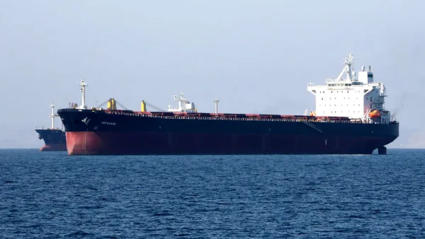 Pétrolier au large de Bandar Abbas, port stratégique iranien sur le détroit d'Hormuz.