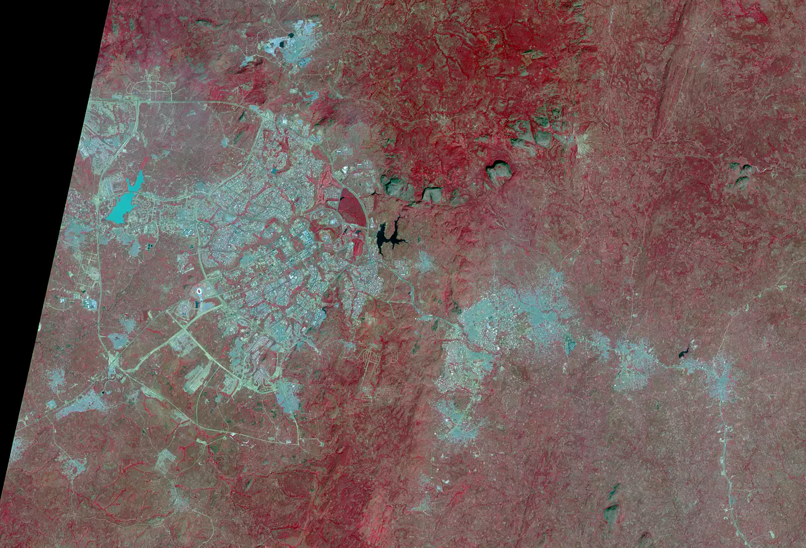 Vue satellitaire d'Abuja, au Nigeria