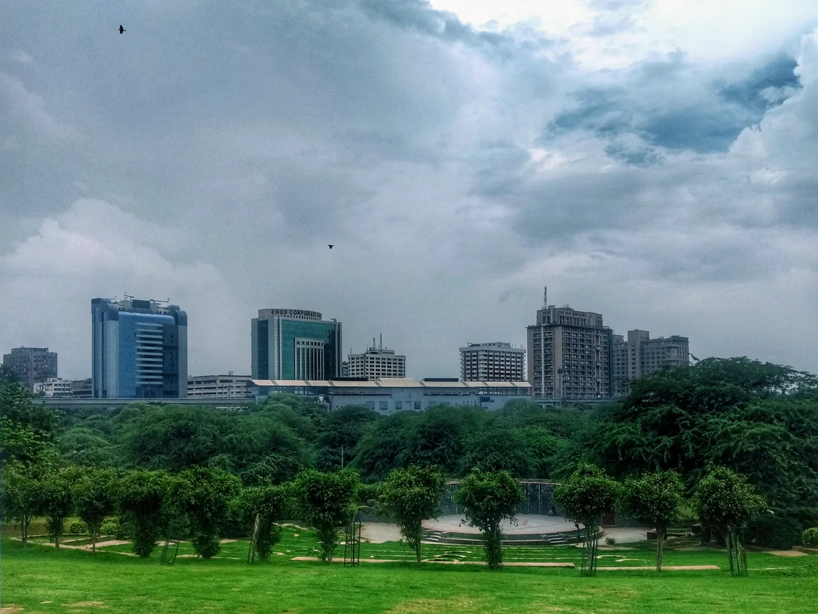 Vue de Nehru Place à Delhi, en Inde