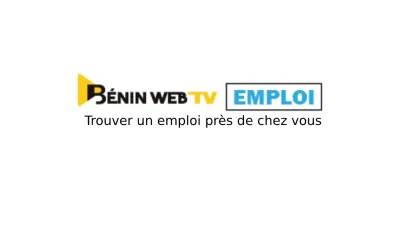 Logo de l'émission Emploi Bénin Web TV sur un fond coloré.