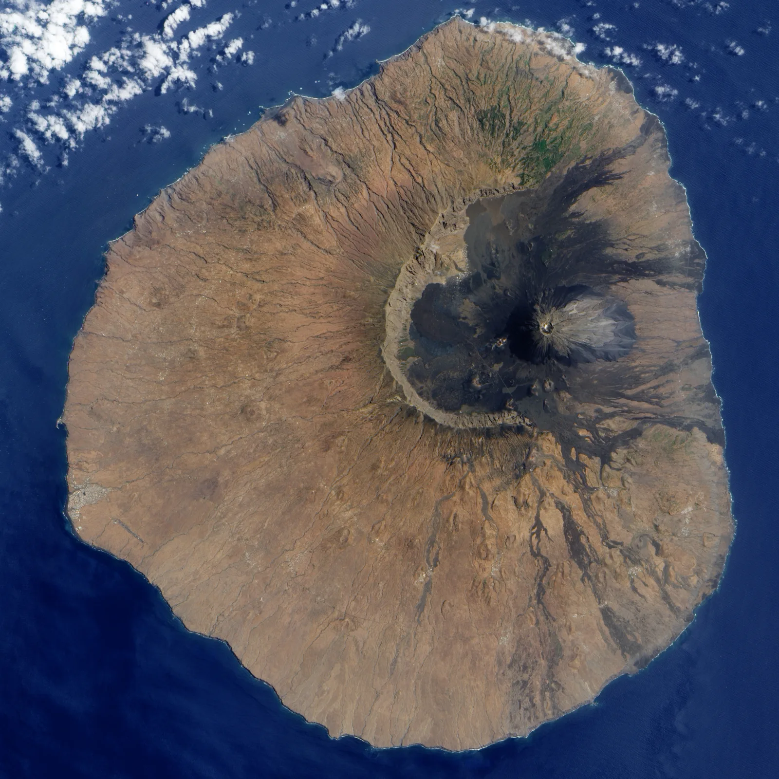Vue satellite de l’île de Fogo au Cap-Vert