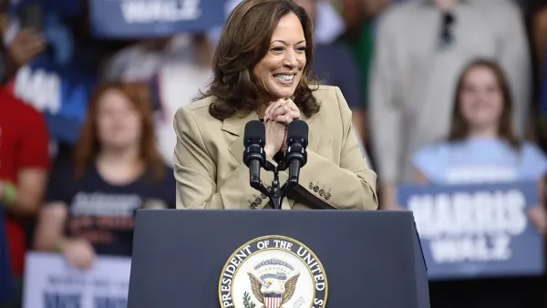 Kamala Harris lors d’un rassemblement en 2024