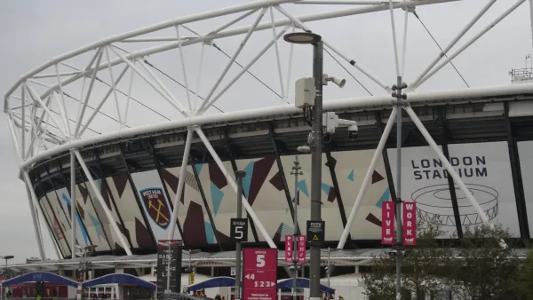 Vue extérieure du London Stadium, stade de West Ham