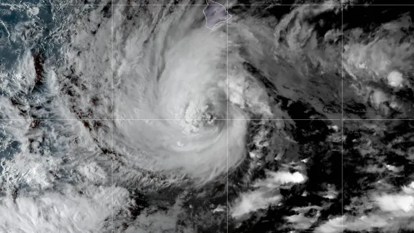 Image satellite de l’ouragan Nolo au sud de Hawaï