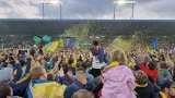 Supporters de la Royale Union Saint-Gilloise au stade Joseph Marien