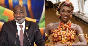 Olivia Yace et son papa souriants