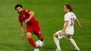 Mohamed Salah vs Luka Modric lors de la finale de la Ligue des Champions 2021-2022