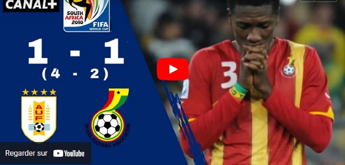 Quart de finale entre le Ghana et l'Uruguay à la coupe du monde 2010