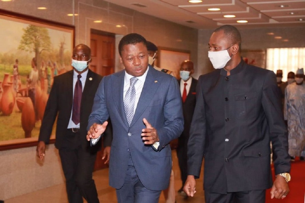 Les présidents Faure Gnassingbe et Assimi Goita