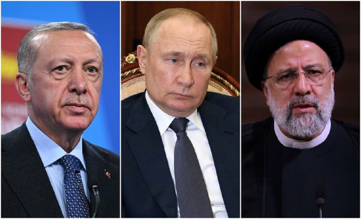 Les présidents Russe, Turc et Iranien