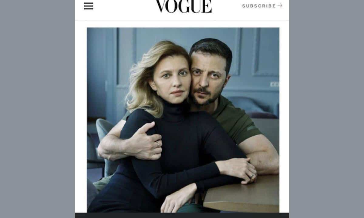 Volodymyr Zelensky et son épouse Olena Zelenska. (Le 26 juillet.) Capture d'écran Instagram /@voguemagazine