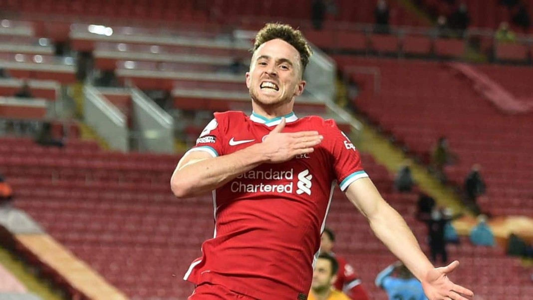 Diogo Jota avec le maillot de Liverpool