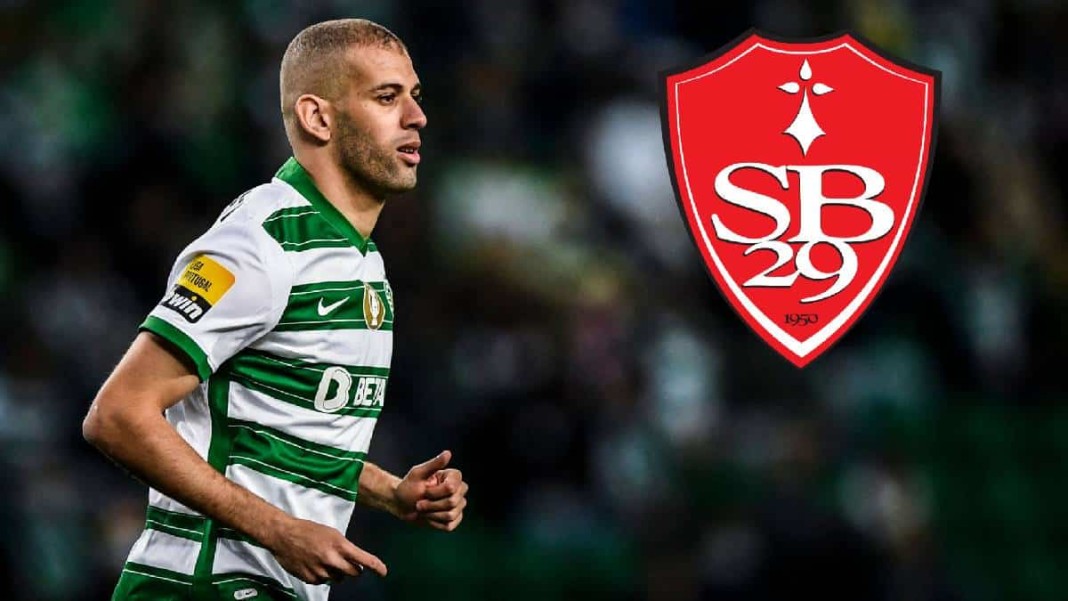 Islam Slimani avec le maillot du Sporting Lisbonne