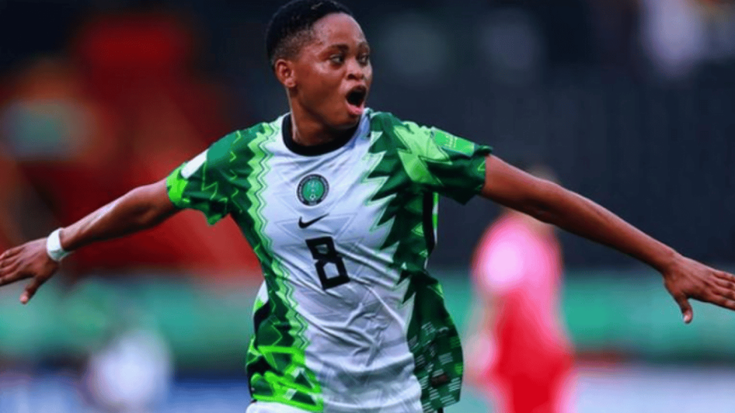 La buteuse des Super Falconets du Nigéria, Esther Onyenezide