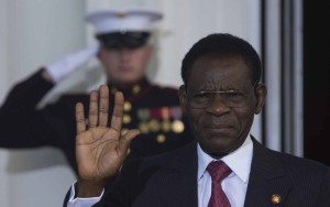 le président de la Guinée équatoriale Teodoro Obiang Nuema