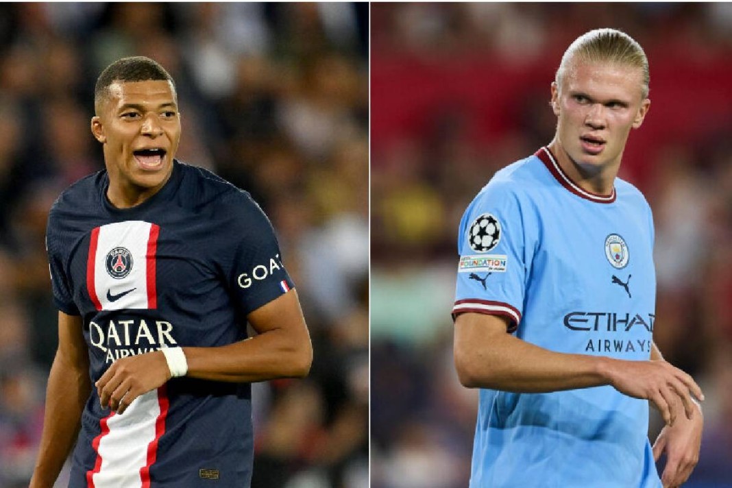 Kylian Mbappé et Erling Haaland