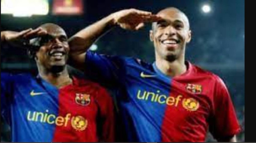 Samuel Eto'o et Thierry Henry