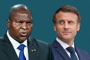 Faustin-Archange Touadéra et Emmanuel Macron