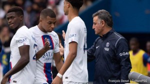 Christophe Galtier et Kylian Mbappé