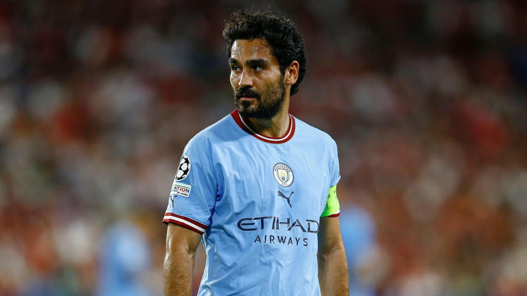 Ikay Gundogan lors d'un match avec Manchester City