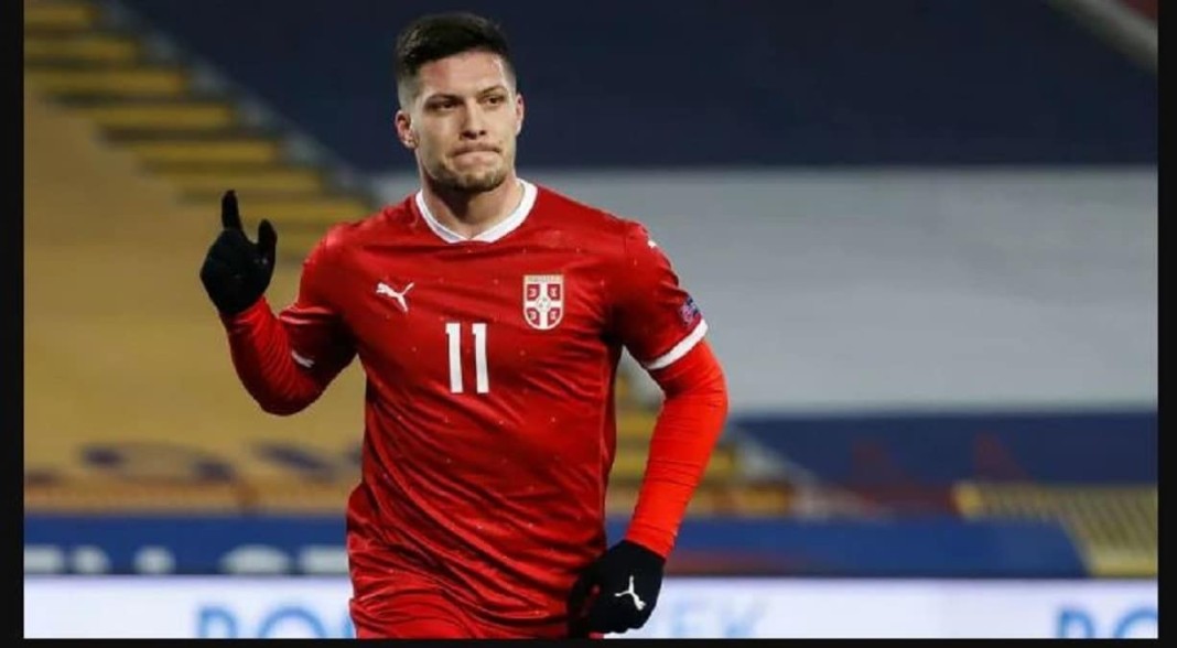 Luka Jovic sous le maillot de la Serbie